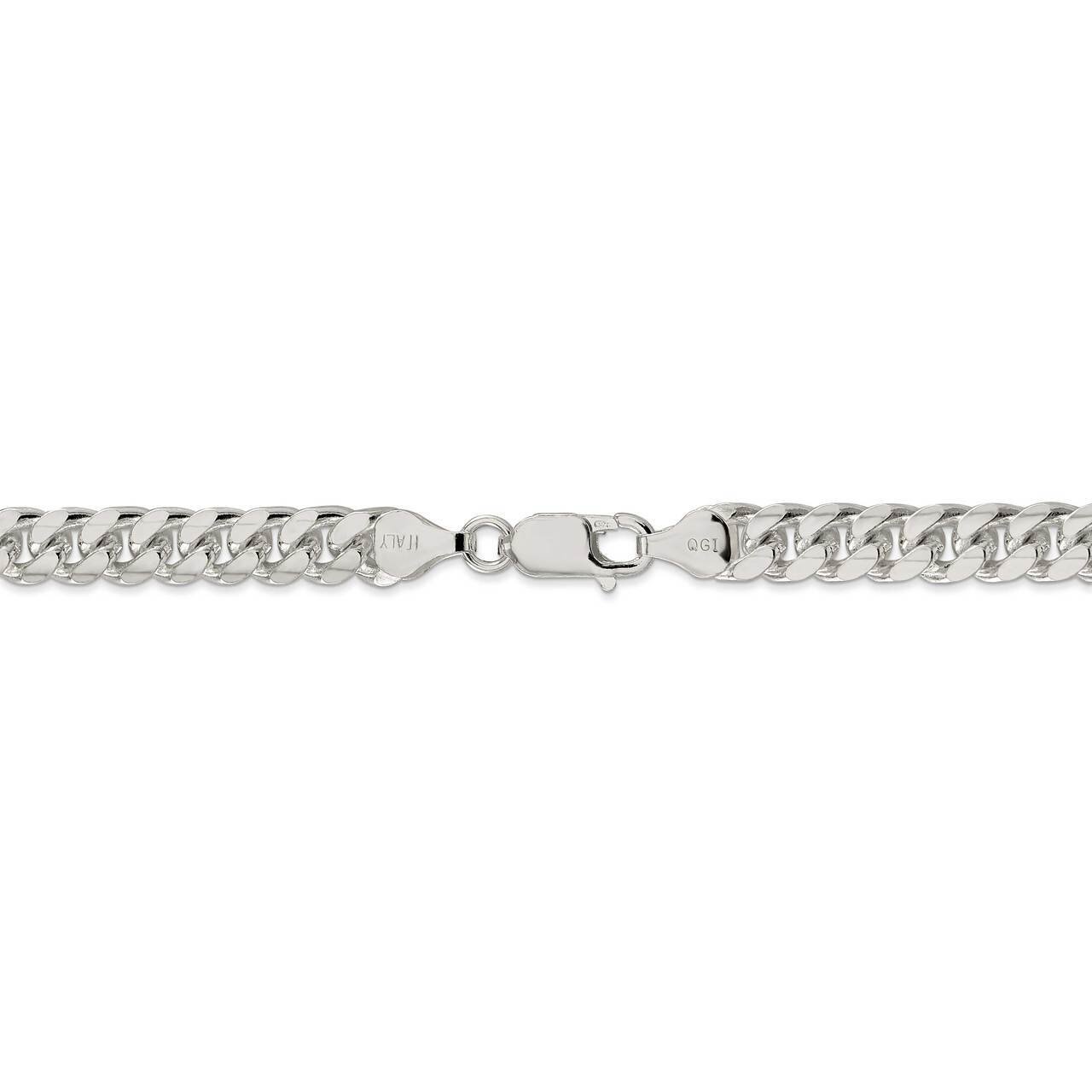 26 Inch 7.0mm Domed Curb Chain Sterling Silver QRC200-26