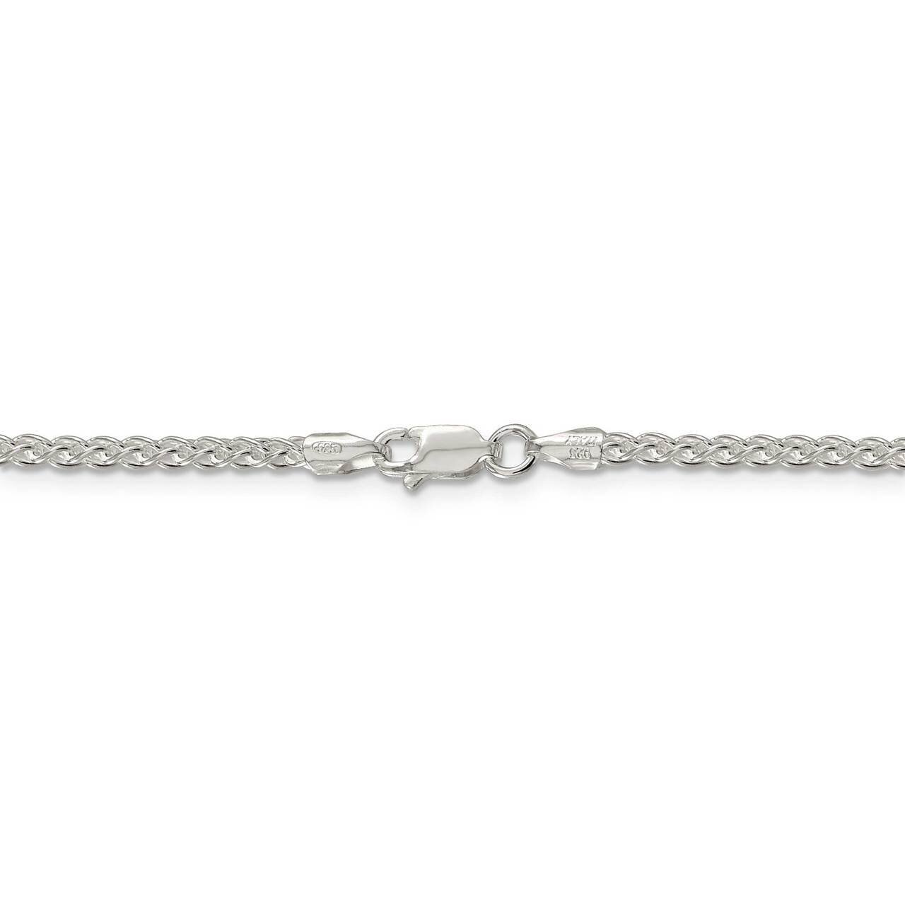 36 Inch 2.5mm Round Spiga Chain Sterling Silver QSP060-36, MPN: QSP060-36, 886774125190