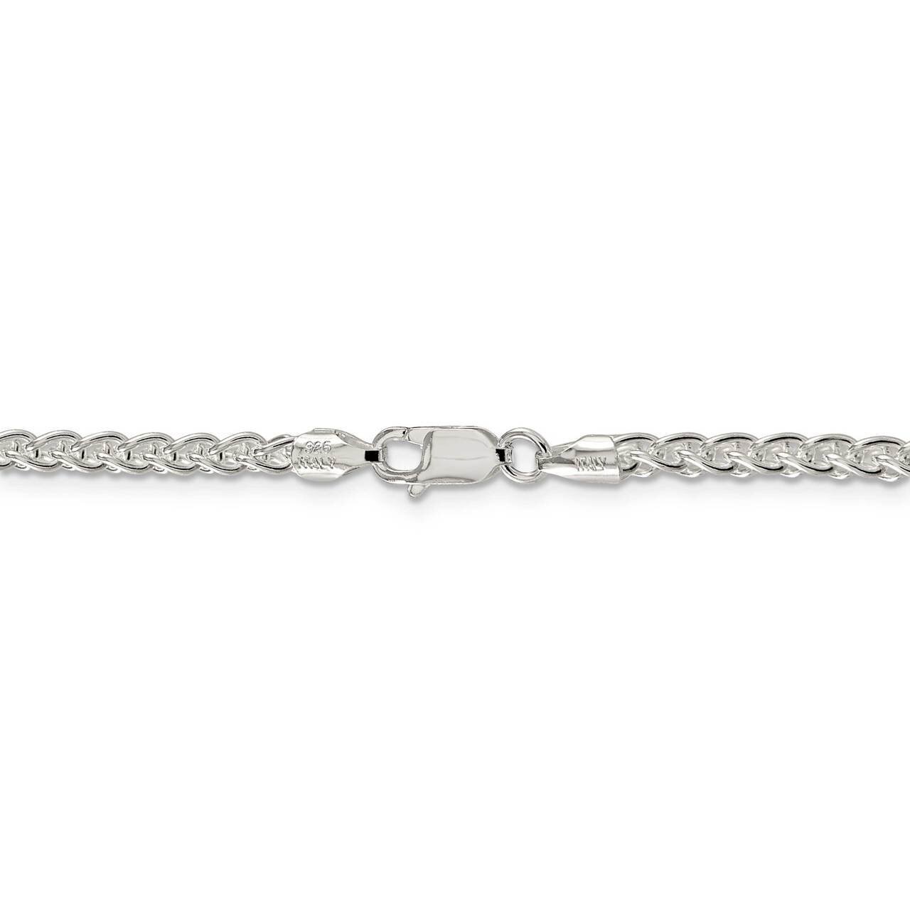 30 Inch 3mm Round Spiga Chain Sterling Silver QSP080-30, MPN: QSP080-30, 886774048000