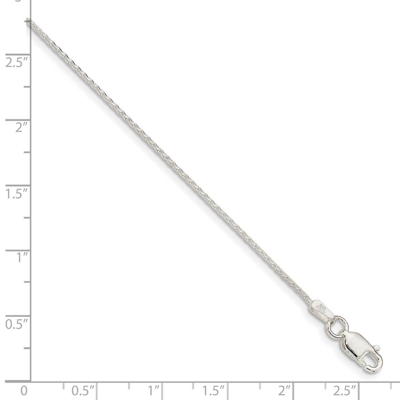 7 Inch 0.95mm Diamond-cut Round Spiga Chain Sterling Silver QSR030-7