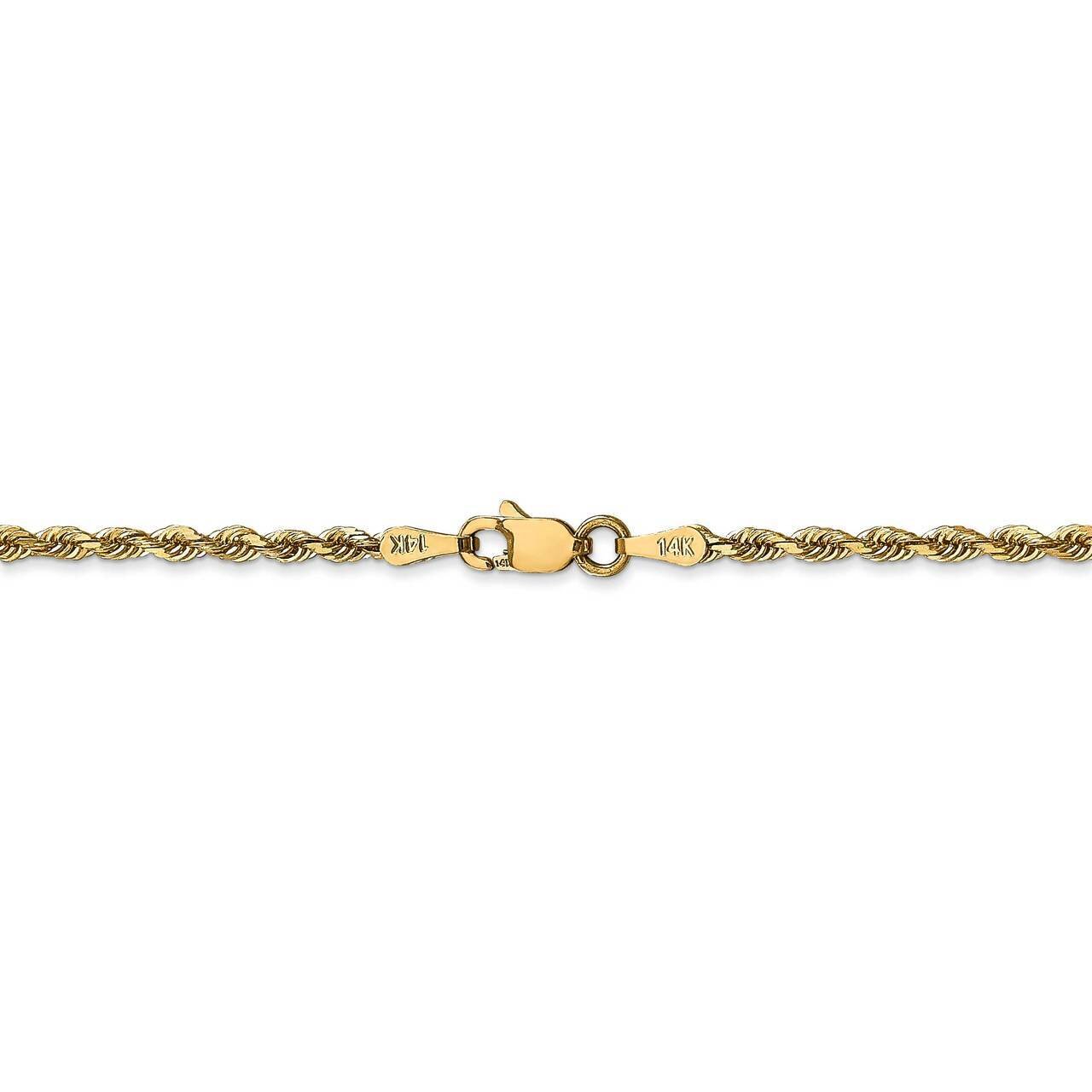 26 Inch 2.25mm Diamond-cut Quadruple Rope Chain 14k Yellow Gold QTR018-26, MPN: QTR018-26, 88395795…