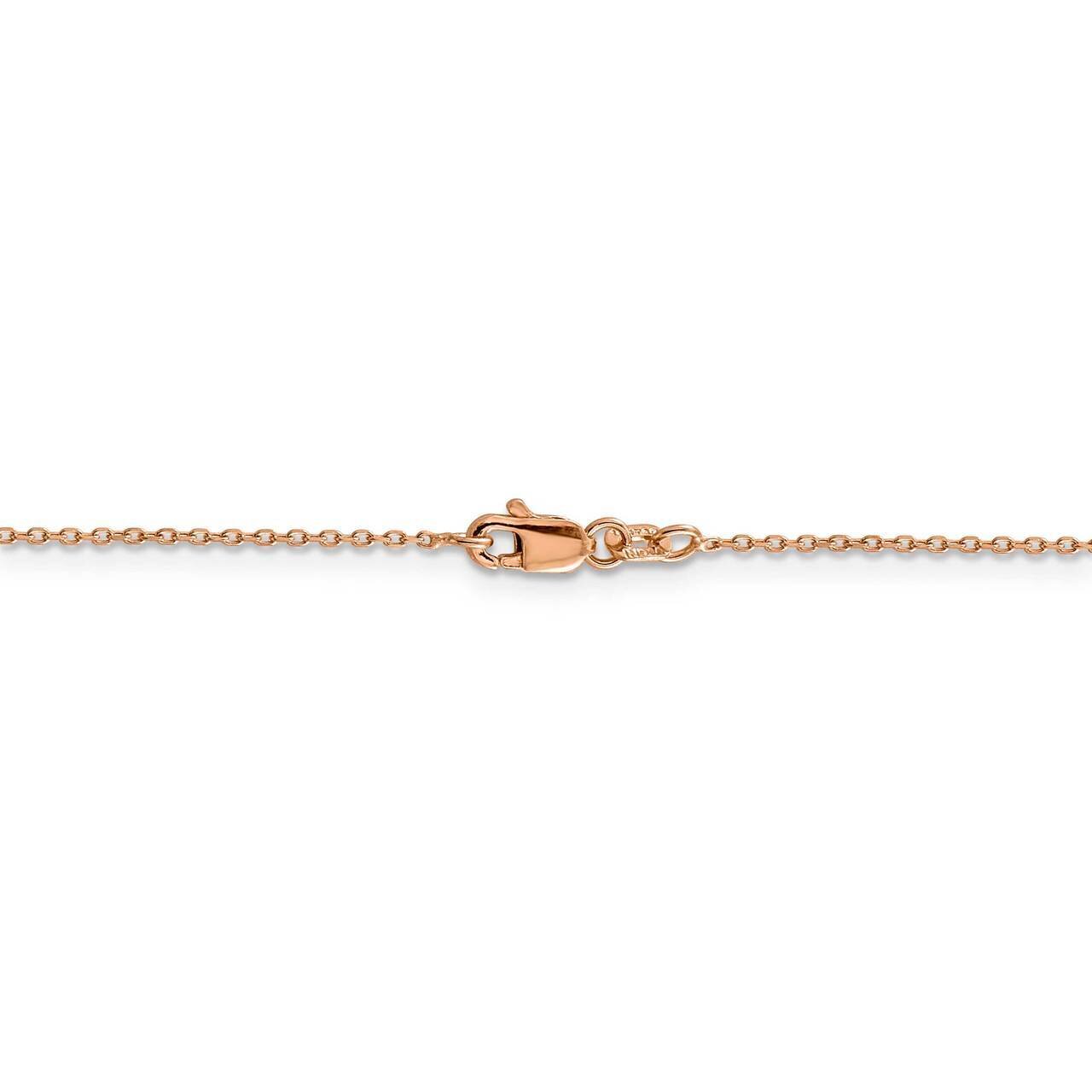 22 Inch 1.0mm Diamond-cut Cable Chain 14k Rose Gold RSC20-22