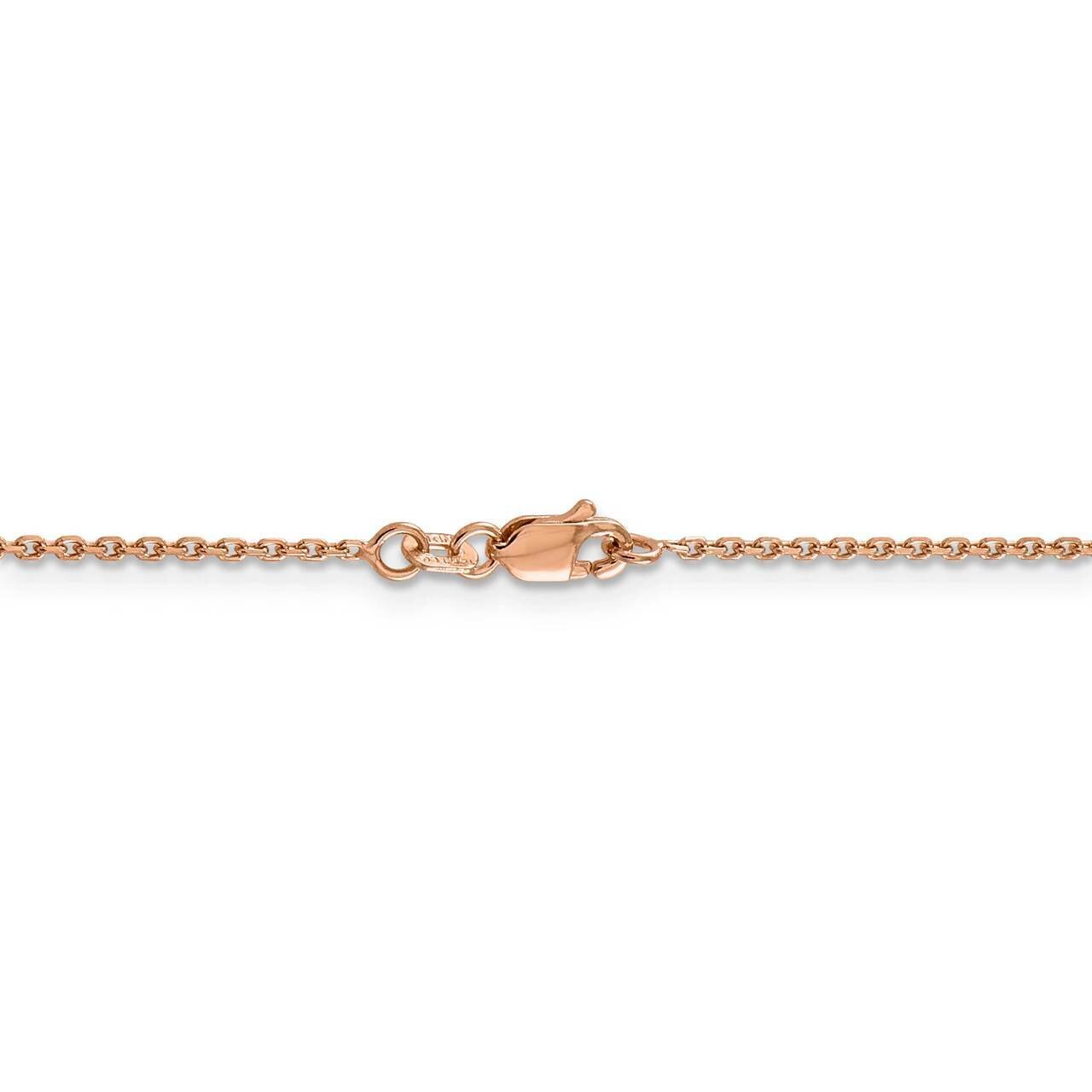 22 Inch 1.4mm Diamond-cut Cable Chain 14k Rose Gold RSC21-22