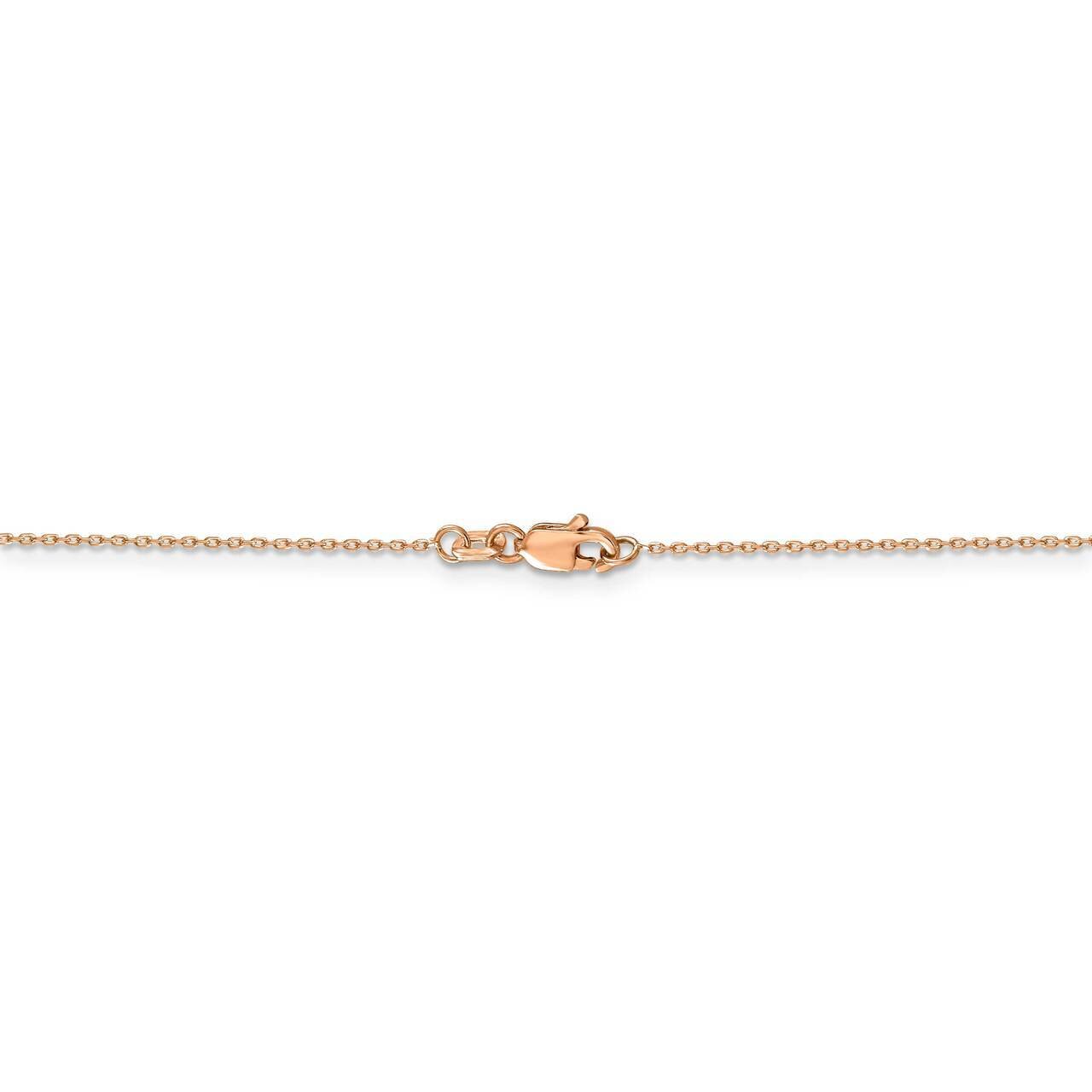 22 Inch .8mm Diamond-cut Cable Chain 14k Rose Gold RSC32-22