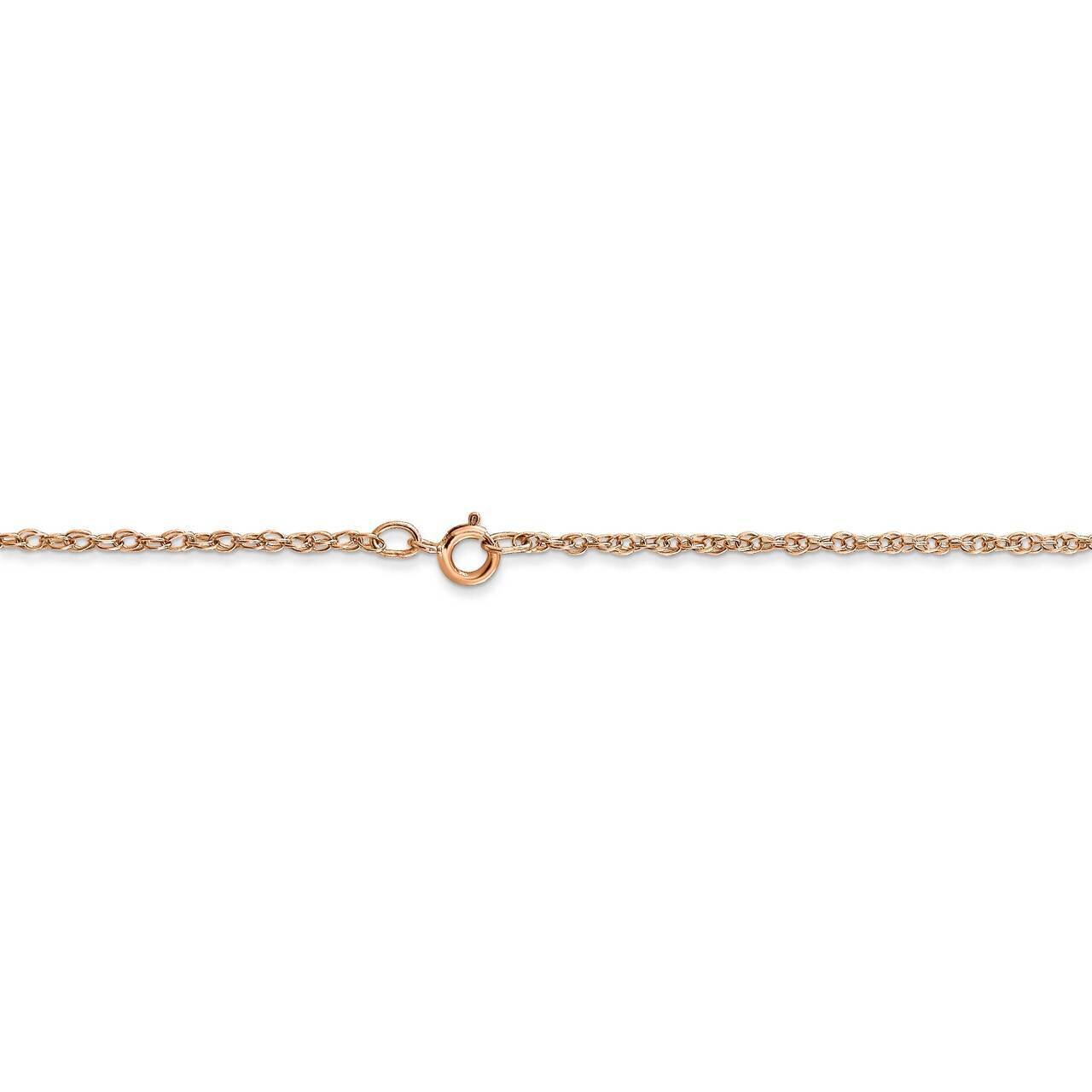 16 Inch 1.15mm Cable Rope Chain 14k Rose Gold RSC38-16