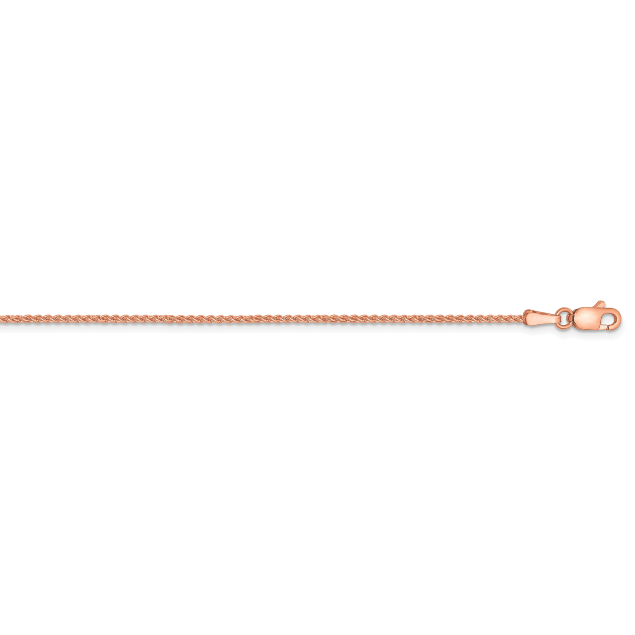 24 Inch 1.25mm Solid Polished Spiga Chain 14k Rose Gold RSC41-24, MPN: RSC41-24, 886774584904