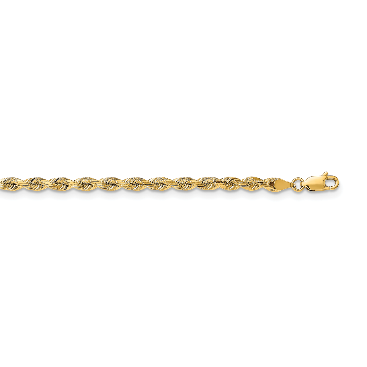 20 Inch 4.0mm Silky Rope Chain 14k Yellow Gold SKR030-20