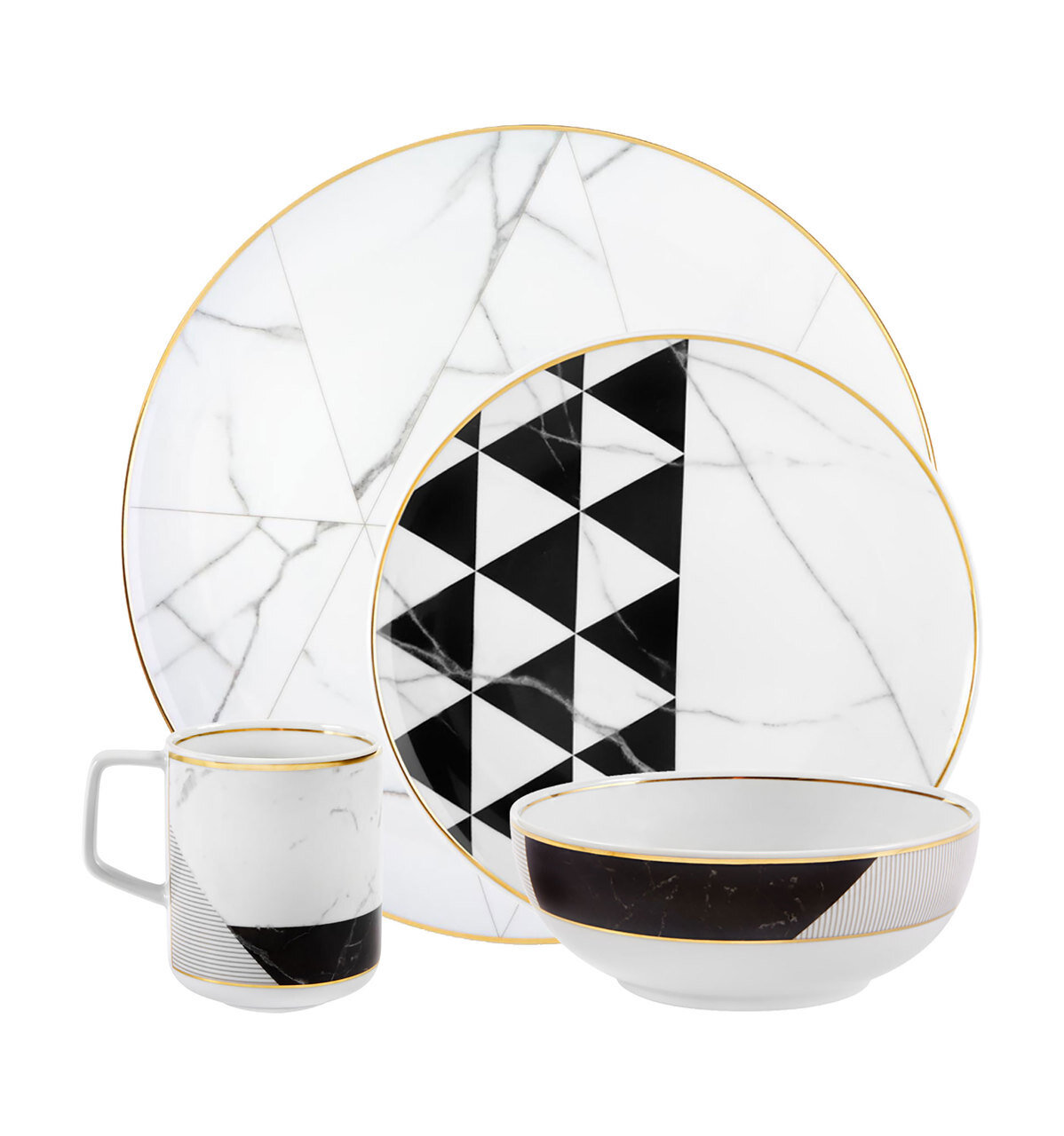 Vista Alegre Carrara 4 Piece Place Setting 21128680, MPN: 21128680, 5601266130972