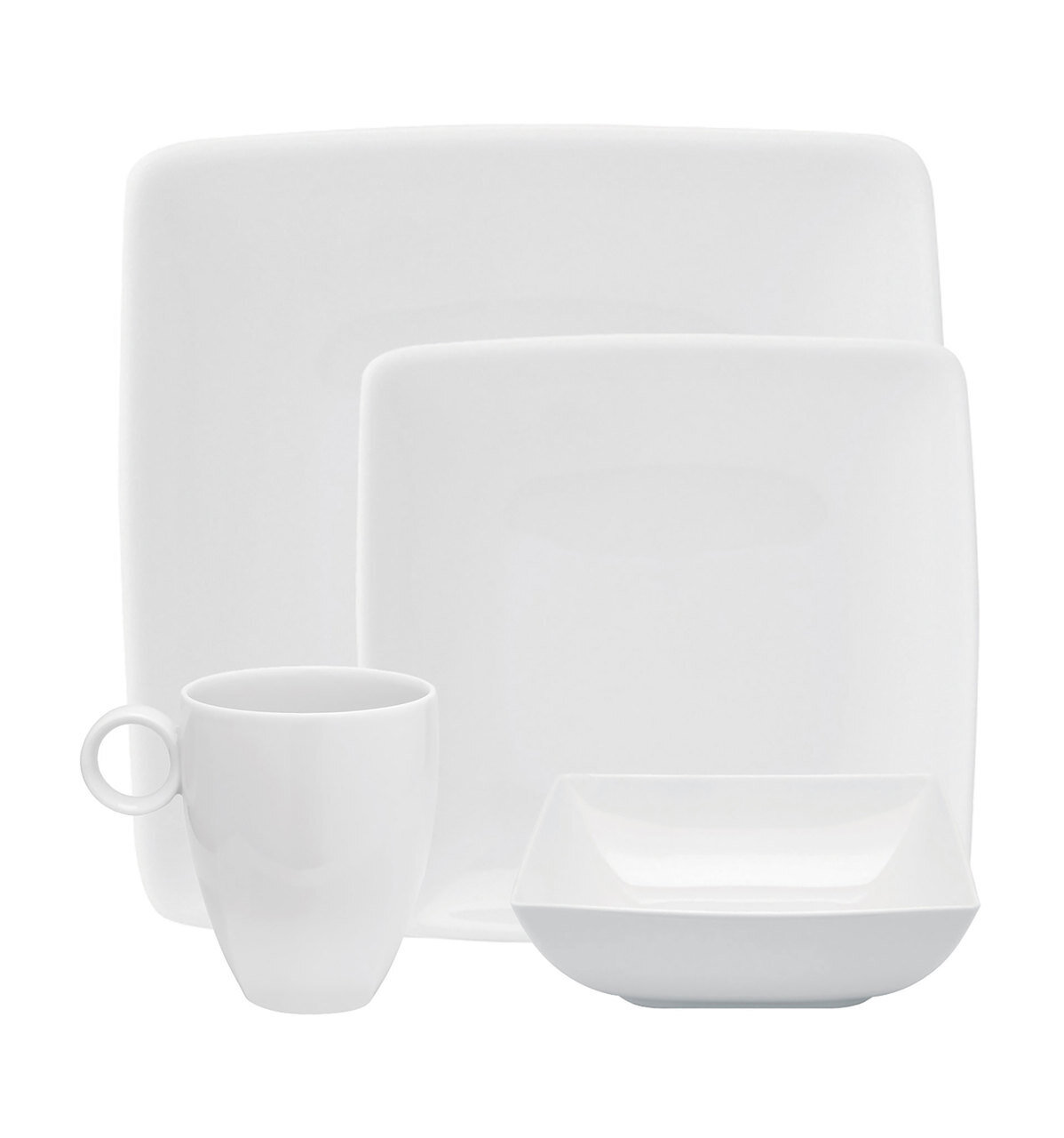 Vista Alegre Carre White 4 Piece Place Setting 21126385, MPN: 21126385, 5601266676227