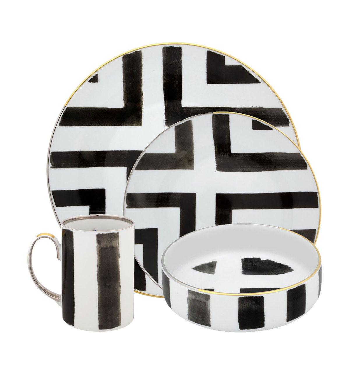 Vista Alegre Christian Lacroix Sol Y Sombra Christian Lacroix Sol Y Sombra 4Piece Place Setting 211…