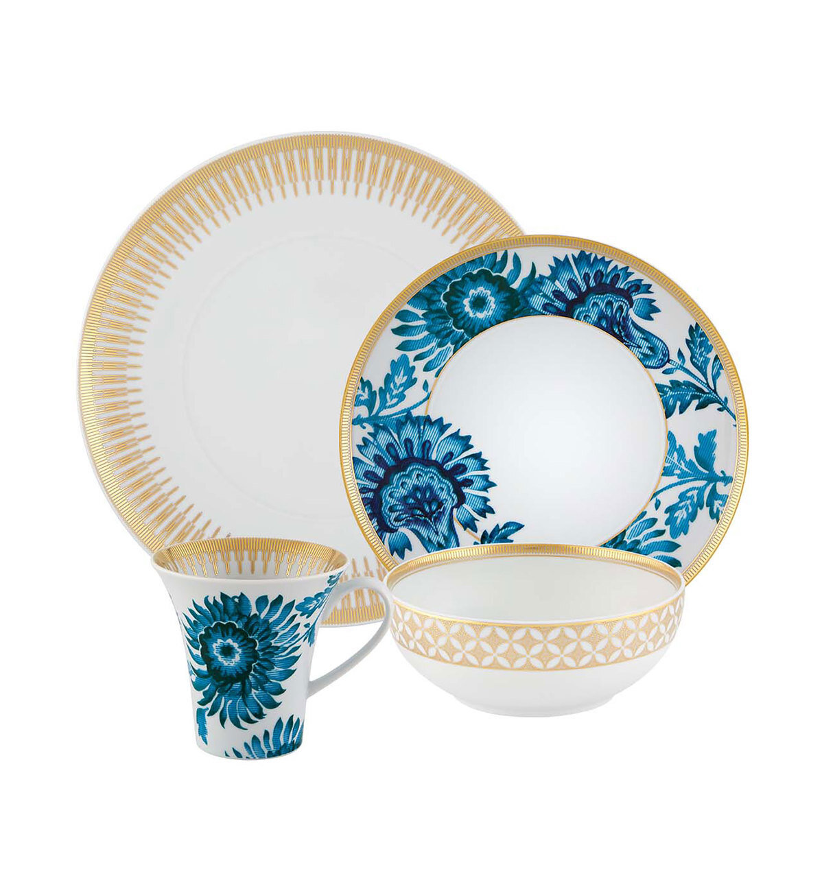 Vista Alegre Gold Exotic 4 Piece Place Setting 21132053, MPN: 21132053, 5601266101040