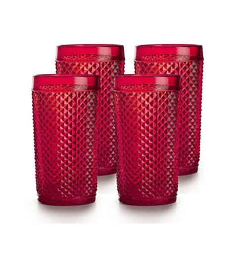 Vista Alegre Bicos Set Of 4 Highball Red 49000004, MPN: 49000004, 5601266809519