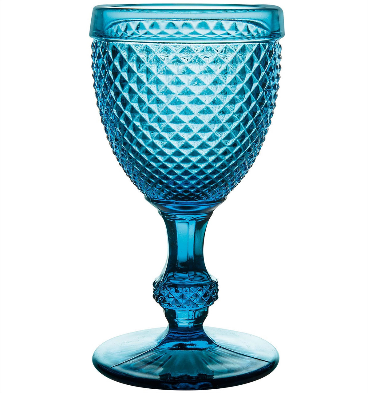 Vista Alegre Bicos Set Of 4 Water Goblets Blue 49000060