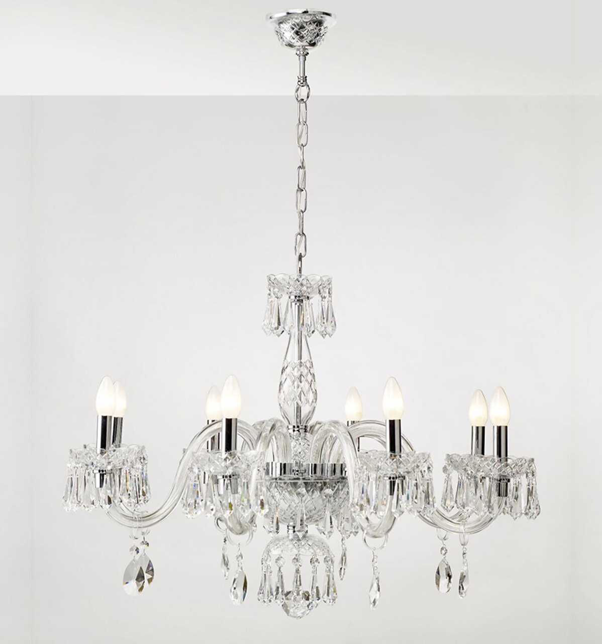Vista Alegre Diamond Chandelier With 1 Level And 8 Arms 48000368