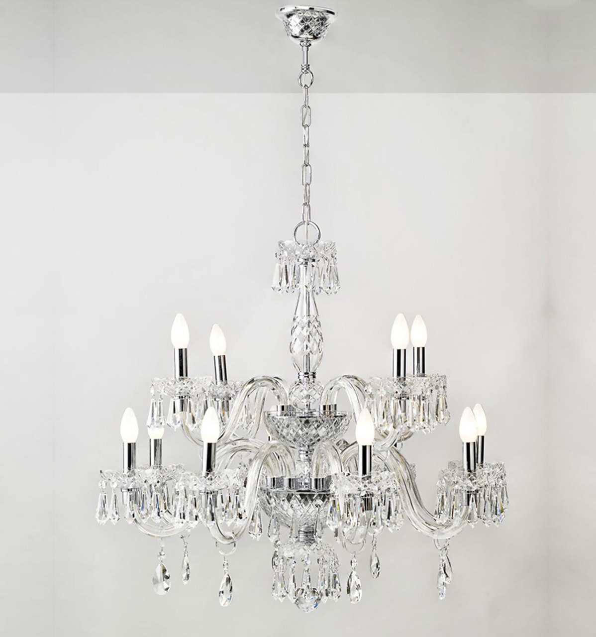 Vista Alegre Diamond Chandelier With 2 Levels And 12 Arms 48000366