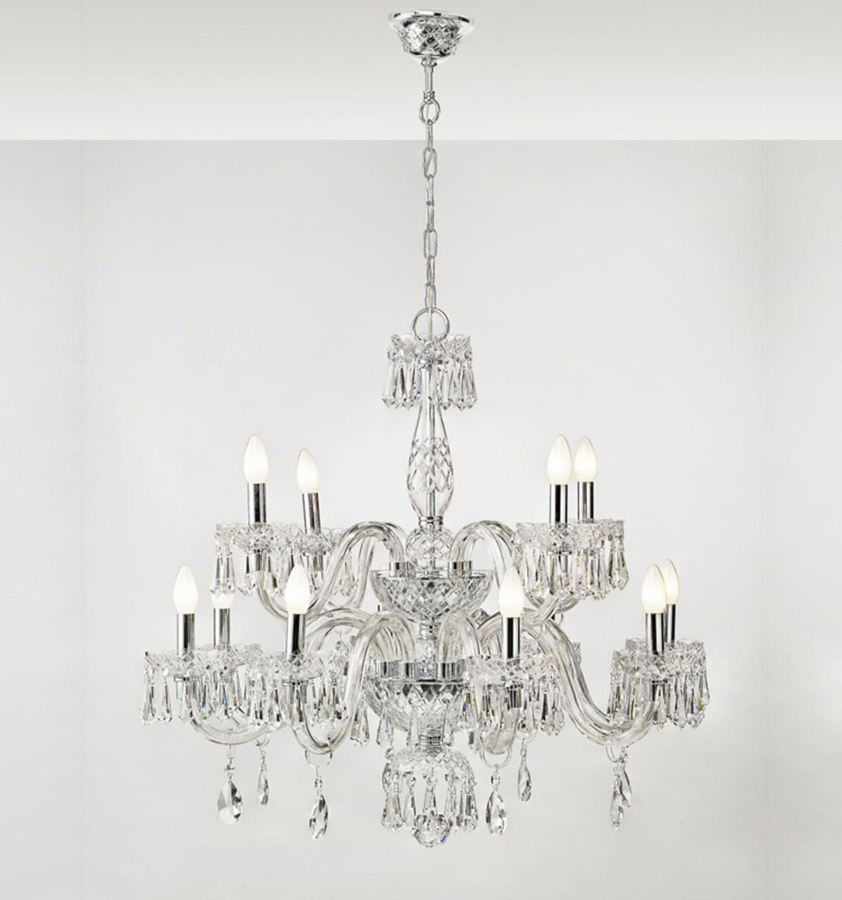 Vista Alegre Diamond Chandelier With 2 Levels And 9 Arms 48000367