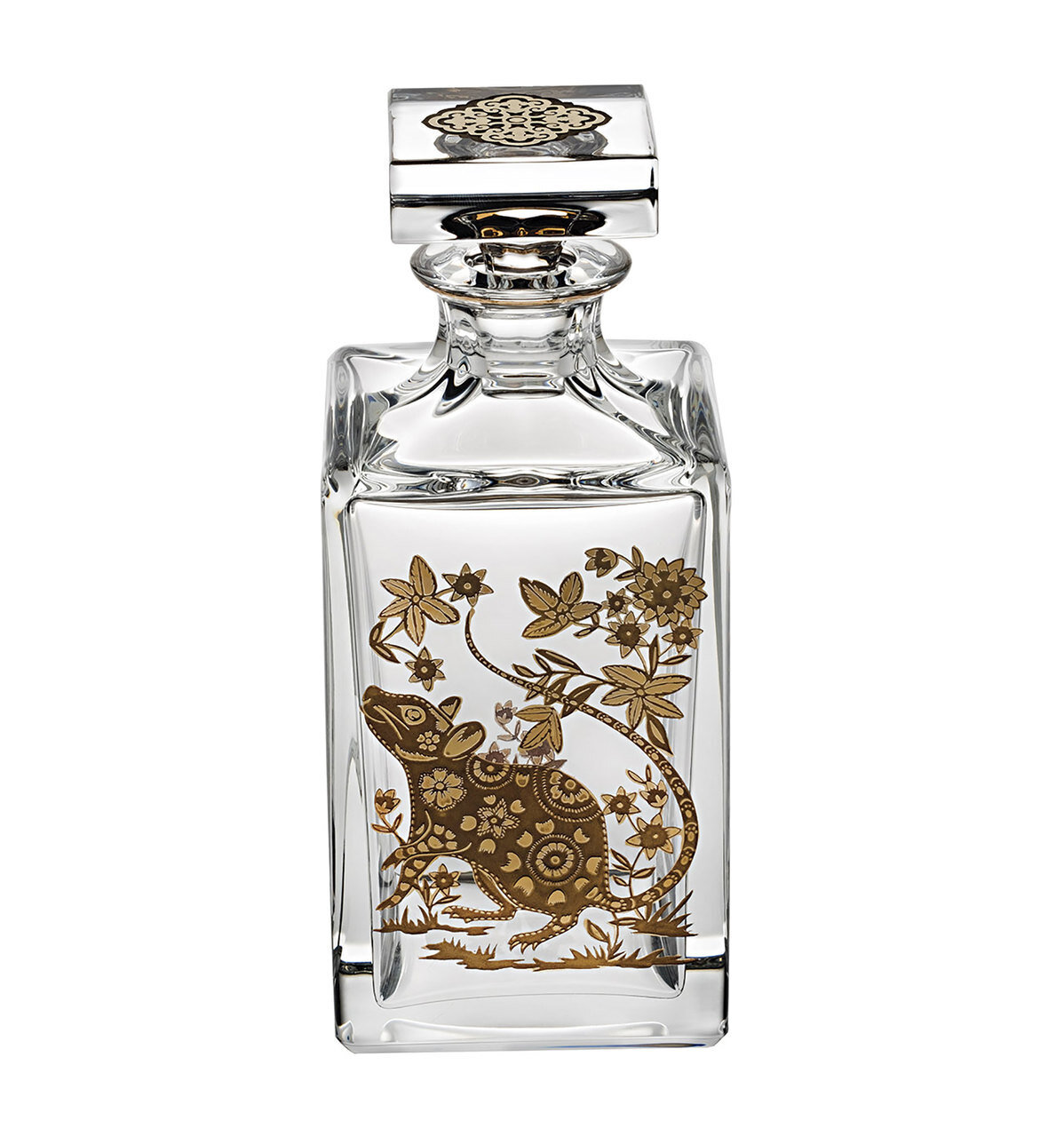Vista Alegre Golden Rat Whisky Decanter With Gold 48002989