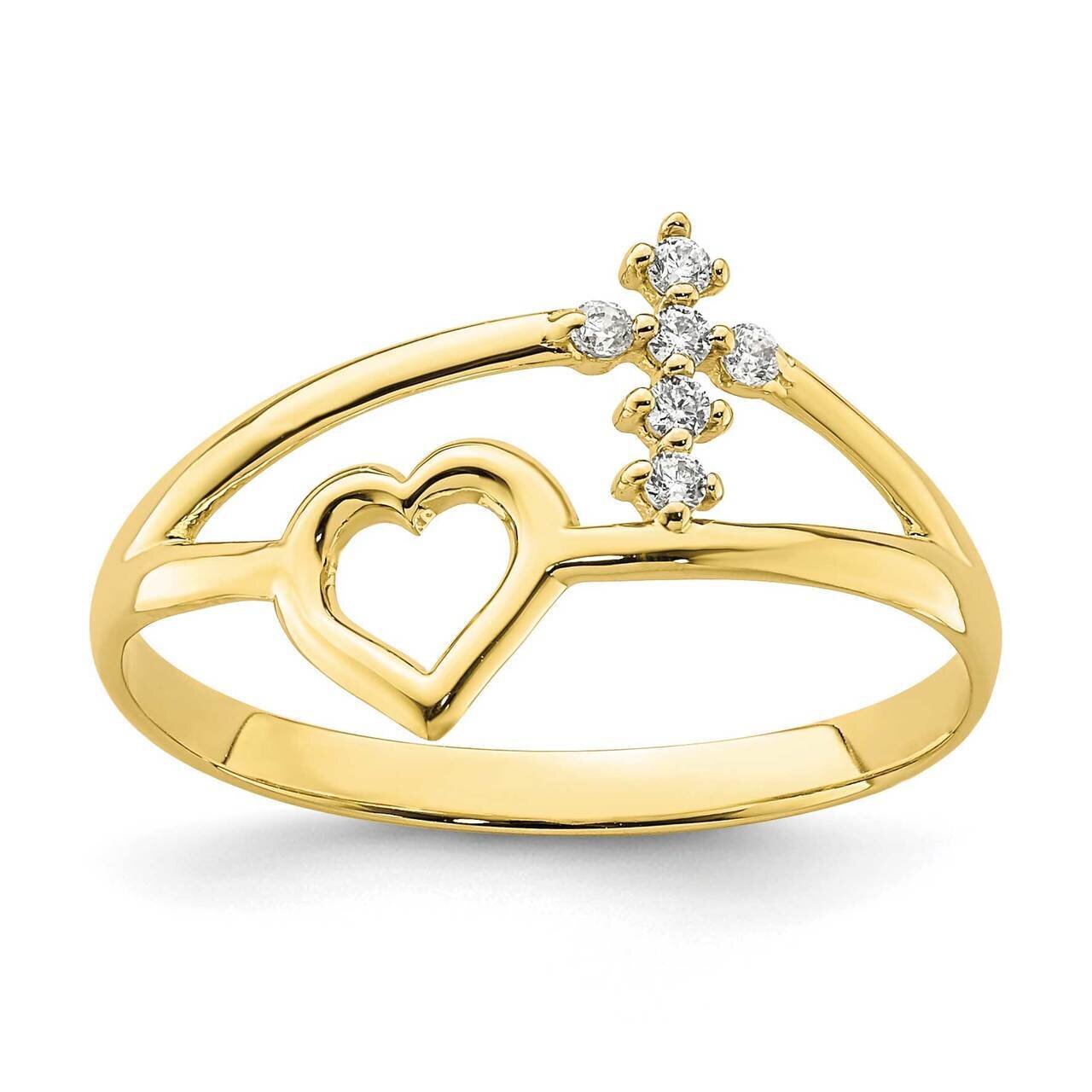 Heart and Cross Ring 10k Gold 10C1379, MPN: 10C1379, 191101905391