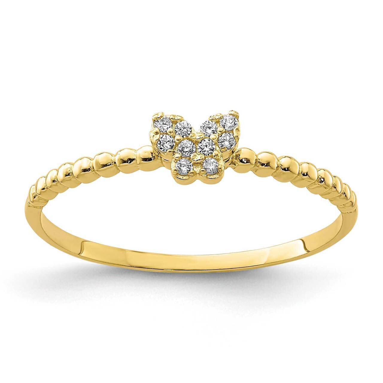 Butterfly CZ Diamond Ring 10k Gold 10C1398, MPN: 10C1398, 883957874135
