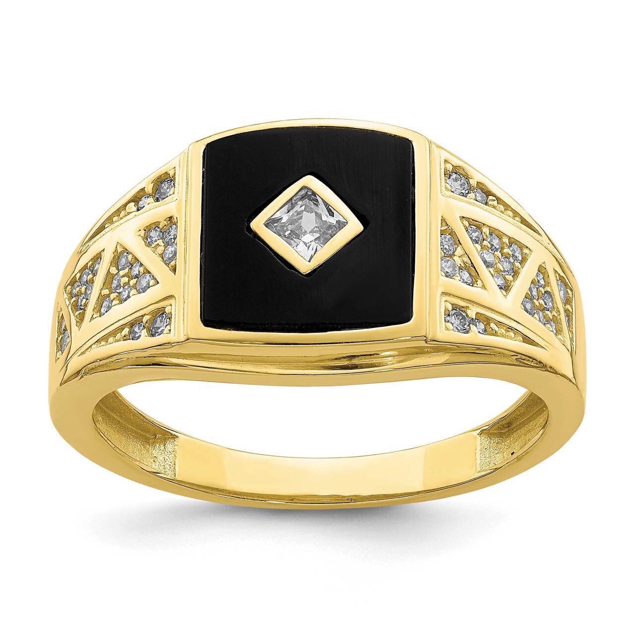 Onyx Men&#39;s Ring 10k Gold CZ Diamond 10C1402, MPN: 10C1402, 883957831237