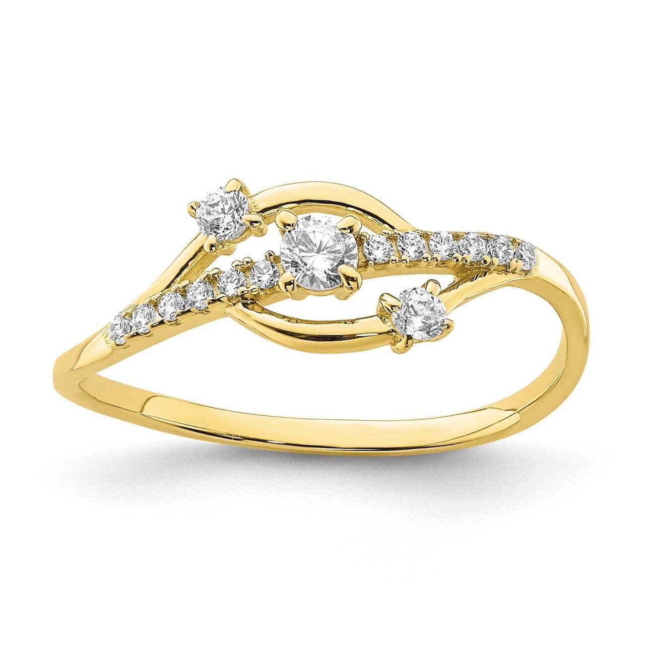 Fancy Ring 10k Gold CZ Diamond 10C1409, MPN: 10C1409, 883957781693
