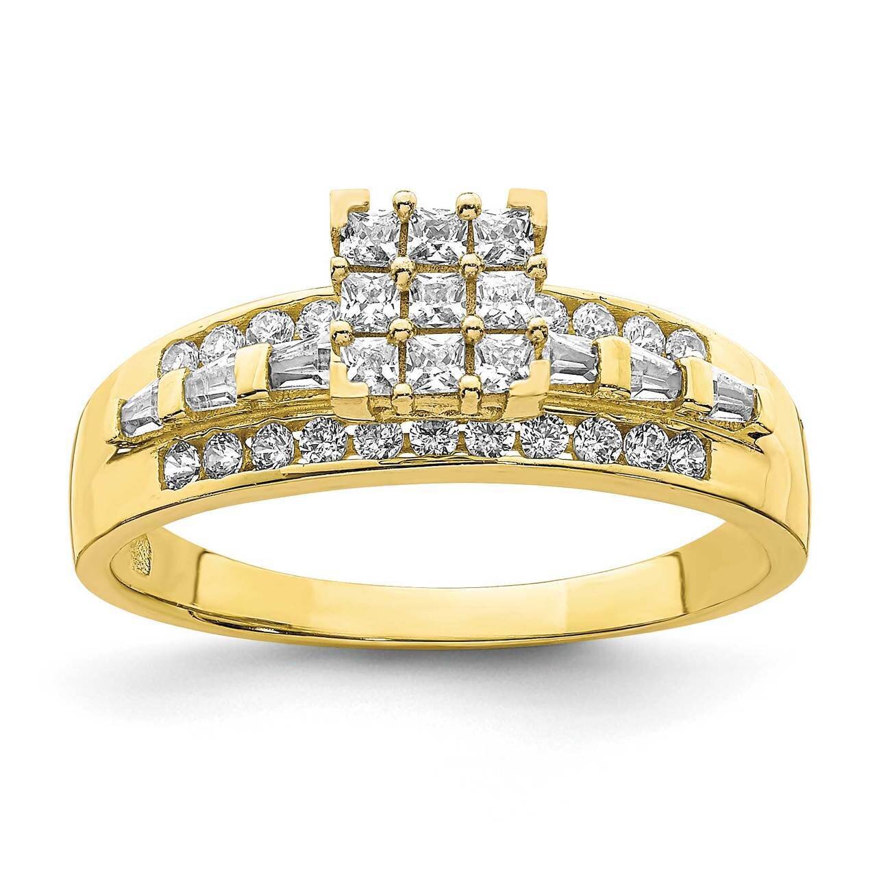 Micropave Solitarie Ring 10k Gold CZ Diamond 10C1411, MPN: 10C1411, 883957781709