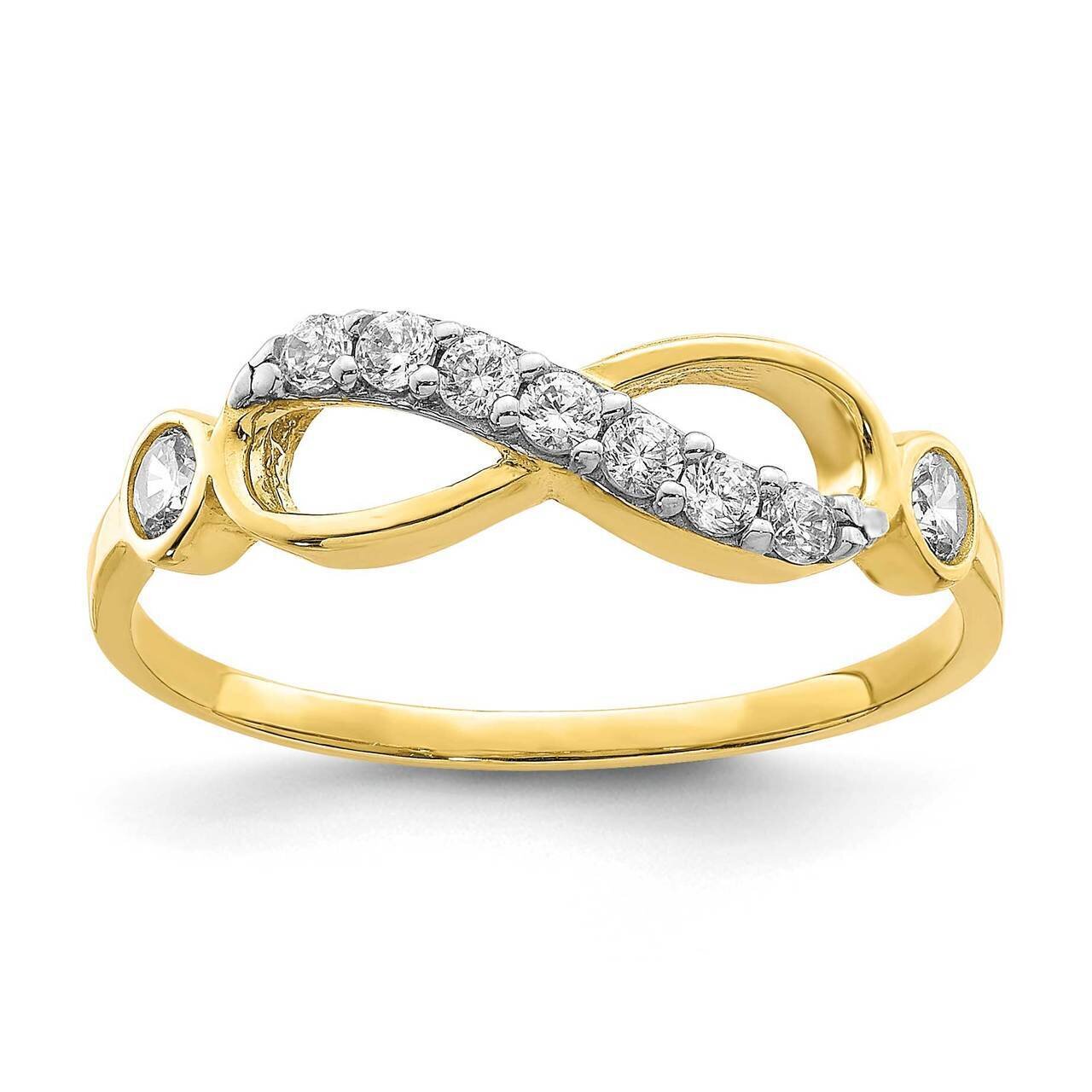 Infinity Ring 10k Gold CZ Diamond 10C1412