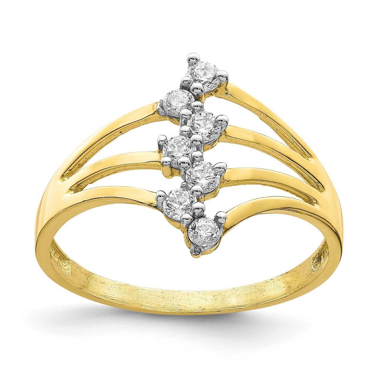 7-Stone Ring 10k Gold CZ Diamond 10C1415, MPN: 10C1415, 883957781716