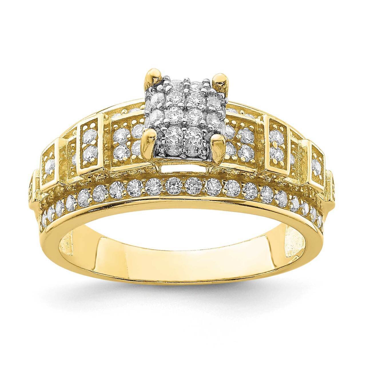 Micropave Ring 10k Gold CZ Diamond 10C1416, MPN: 10C1416, 883957781723