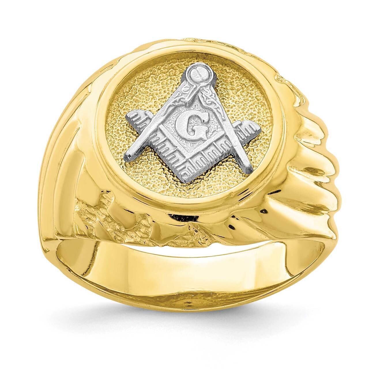 Masonic Mens Ring 10k Two-tone Gold 10C1423