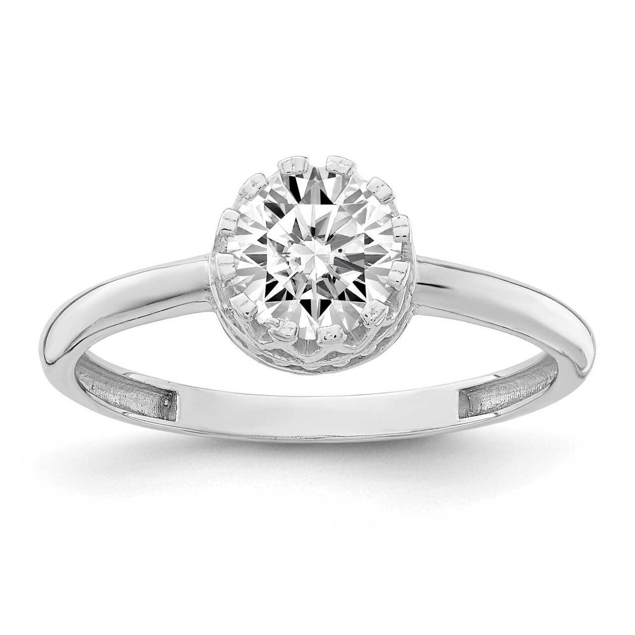 White Gold Polished CZ Diamond Ring 10k Gold 10YC417W, MPN: 10YC417W, 883957831442