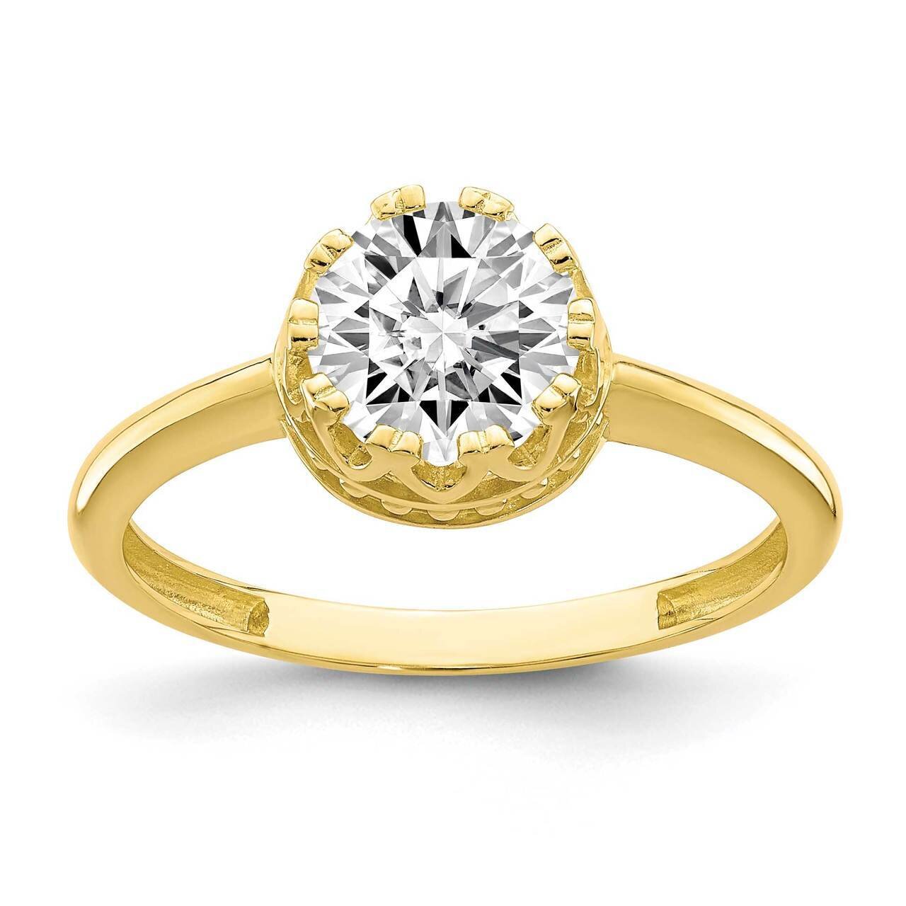 Polished CZ Diamond Ring 10k Gold 10YC420, MPN: 10YC420, 883957733616