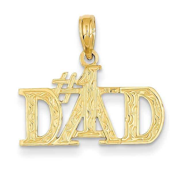 #1 Dad Pendant 14k Gold C3024