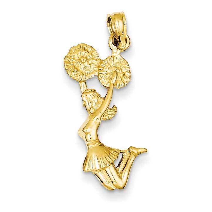 3-D Jumping Cheerleader Pendant 14k Gold C3554, MPN: C3554, 637218089826