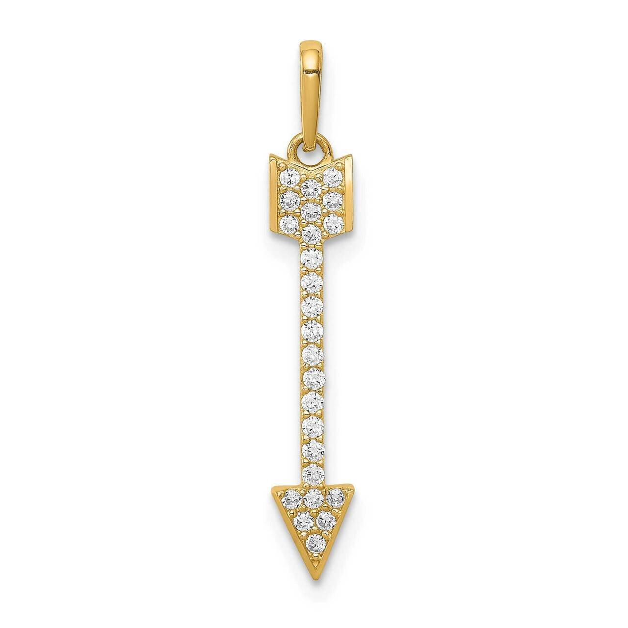 Arrow Pendant 14k Gold CZ Diamond C4545, MPN: C4545, 883957984506