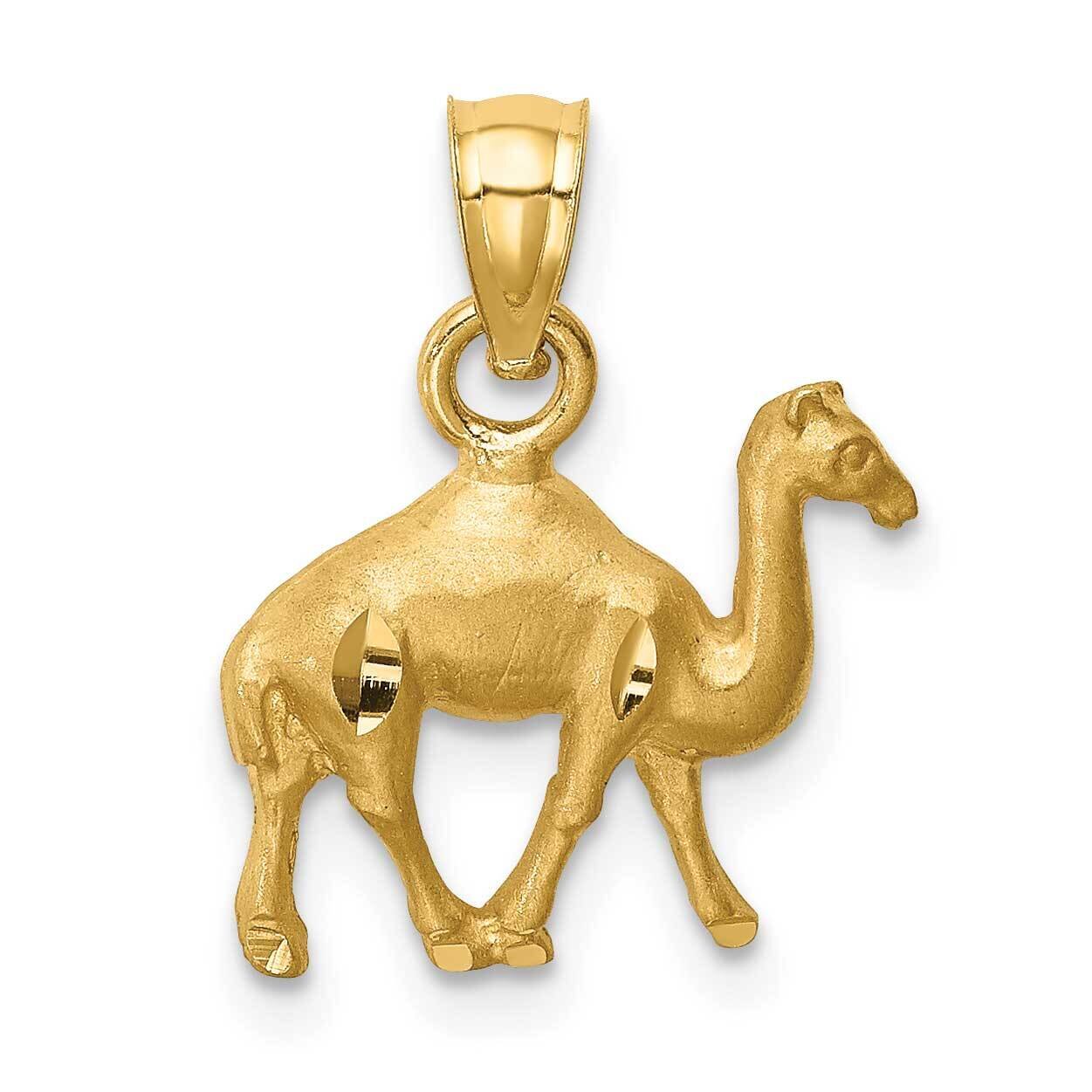 Camel Pendant 14k Gold Diamond-cut C4582