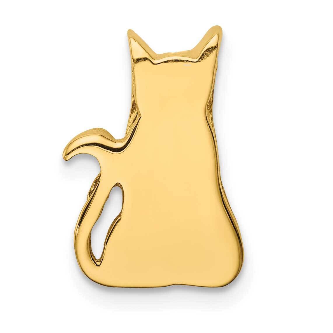 Cat Chain Slide 14k Gold C4626