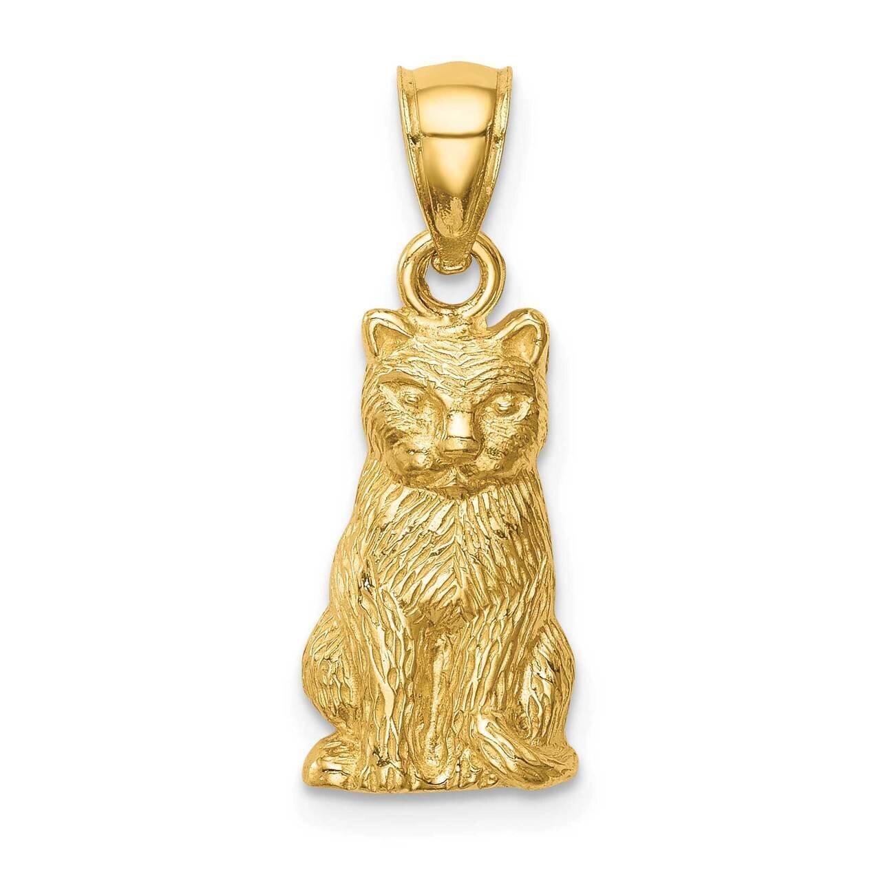 Cat Pendant 14k Gold C4627, MPN: C4627, 883957781518