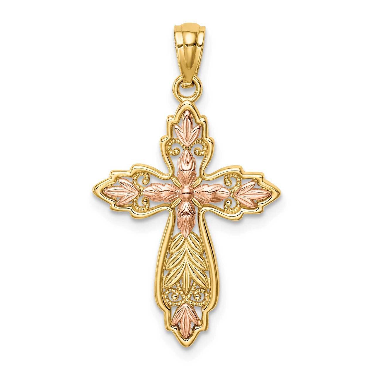 Cross Pendant 14k Two-tone Gold C4692, MPN: C4692, 883957327501