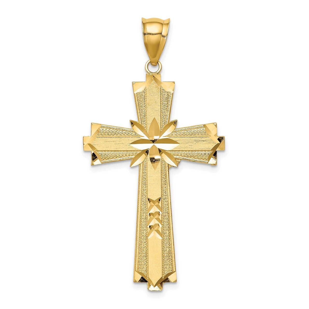 Cross Pendant 14k Gold Diamond-cut C4759, MPN: C4759,