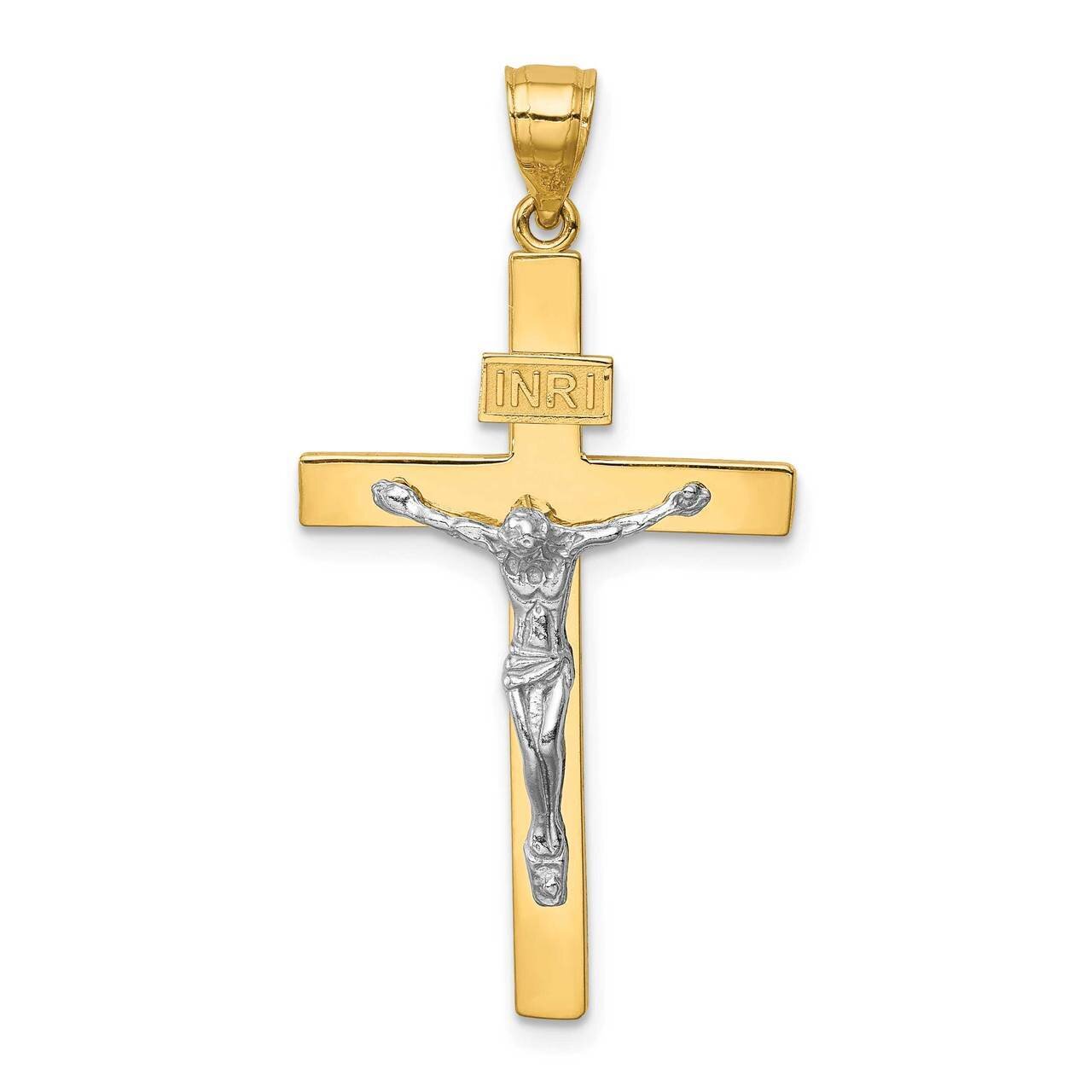 INRI Crucifix Pendant 14k Two-tone Gold C4762