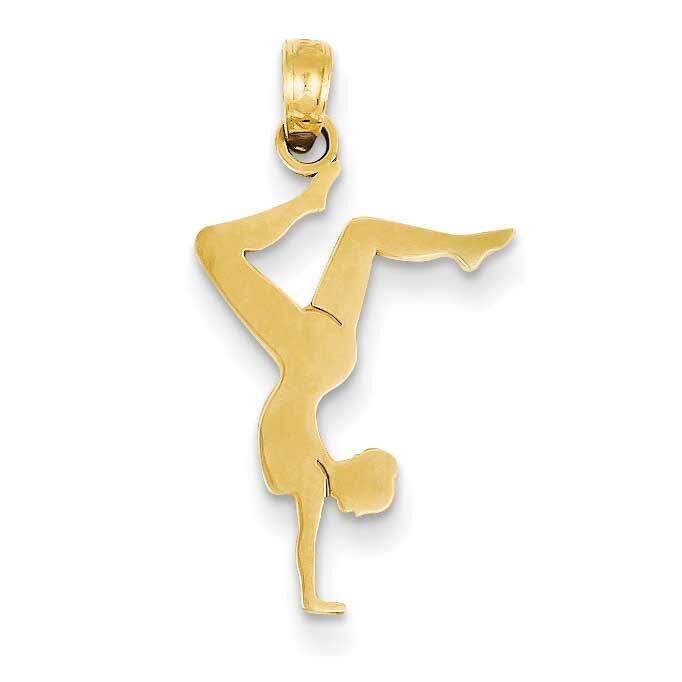 Gymnast Pendant 14k Gold Solid Polished D1447, MPN: D1447, 637218020119