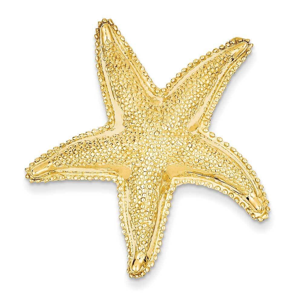 Starfish Slide 14k Gold Textured D2872
