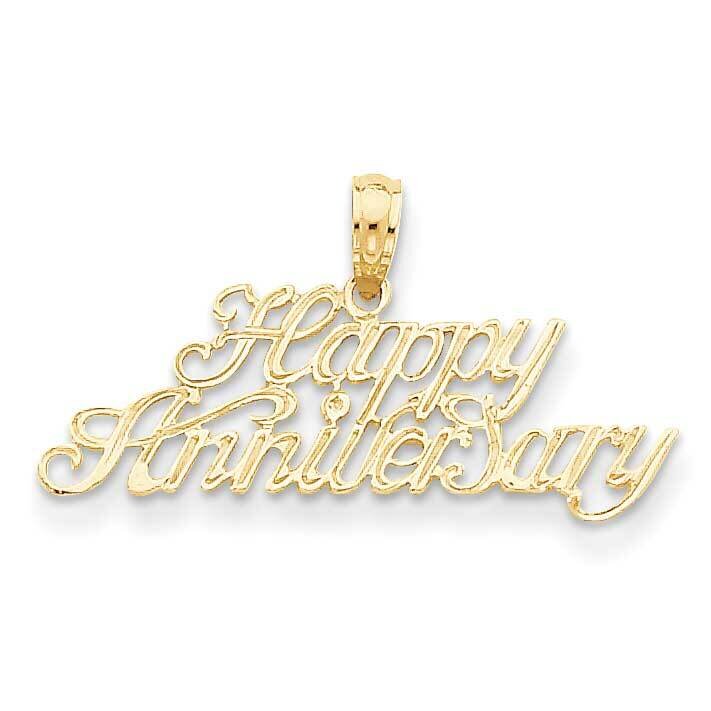 Happy Anniversary Pendant 14k Gold Polished  D3888, MPN: D3888, 637218041619