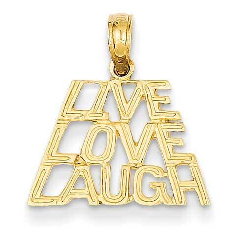 Live, Laugh, Love Pendant 14k Gold D3893, MPN: D3893, 637218038312