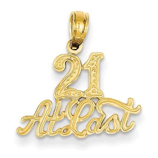 21 At Last Pendant 14k Gold D3920, MPN: D3920, 637218036301