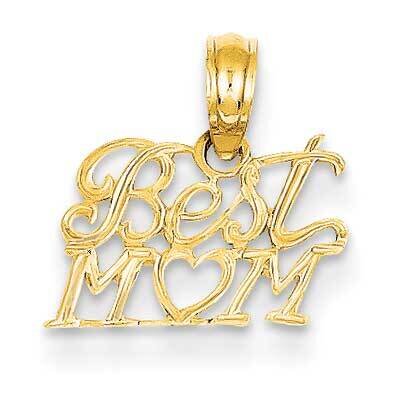 Best Mom with Heart Pendant 14k Gold D3947, MPN: D3947, 637218032822