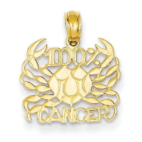 100% Cancer Pendant 14k Gold D4057, MPN: D4057, 637218031597