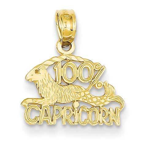 100% Capricorn Pendant 14k Gold D4063, MPN: D4063, 637218031535