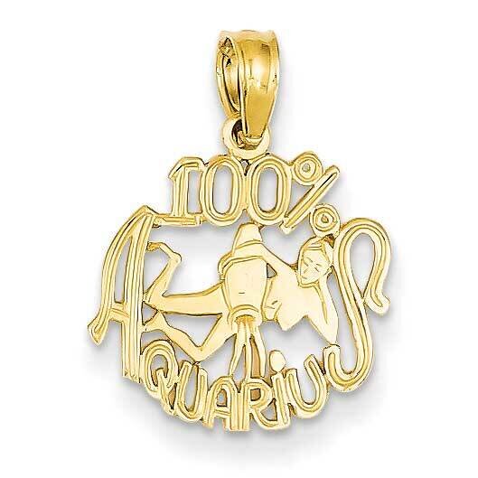 100% Aquarius Pendant 14k Gold D4064, MPN: D4064, 637218031542
